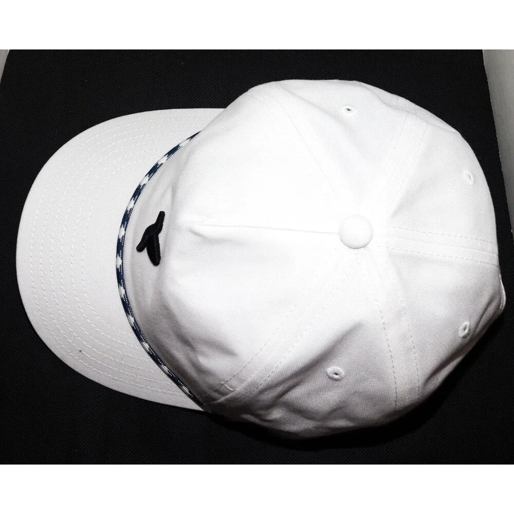 birddogs Men's White Navy Rope‎ Hat Snapback Baseball Cap White Adjustable